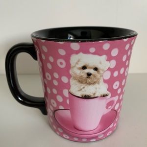 Keith Kimberlin Mug Coffee Puppy Polka Dot Bubbles